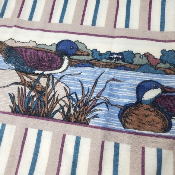 Stevens & Co 1970s "Ducks" Flannel Twin Size Complete Sheet Set Vintage NIP - Picture 1 of 9